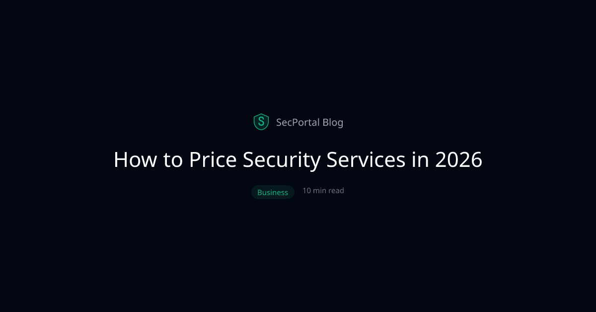 How to Price Security Services in 2026 - SecPortal Blog