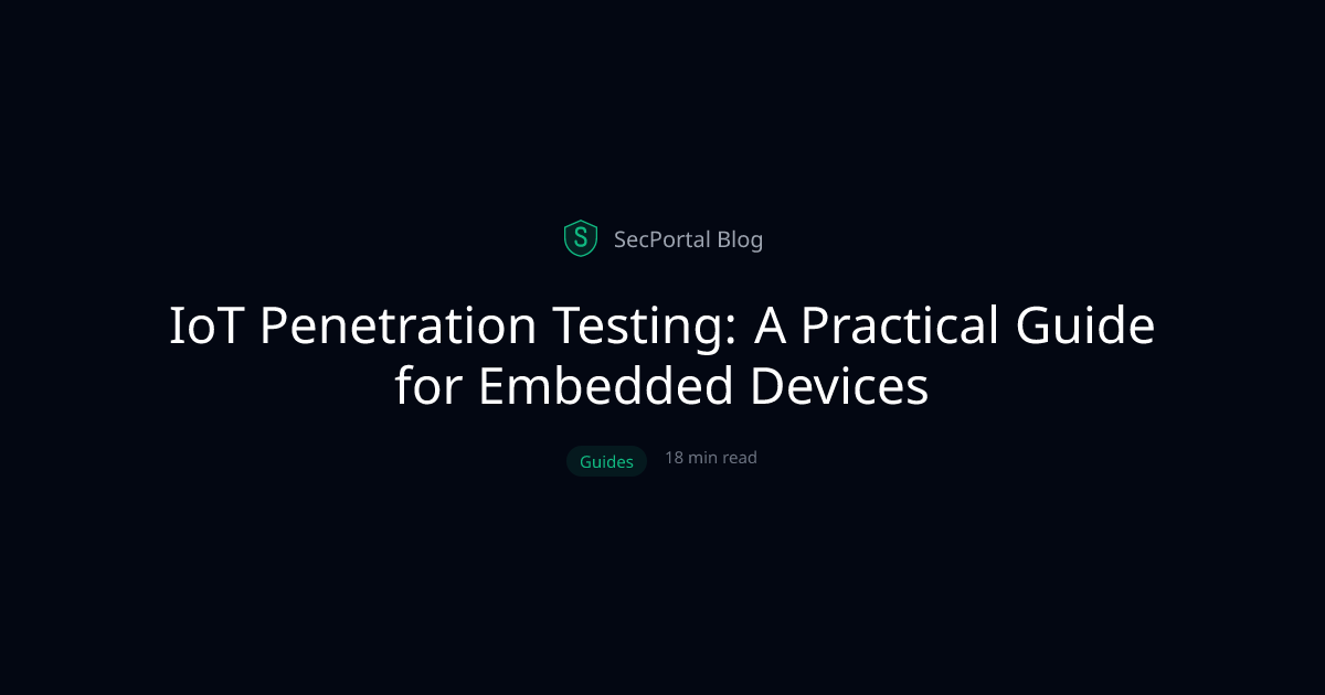 IoT Penetration Testing: A Practical Guide for Embedded Devices