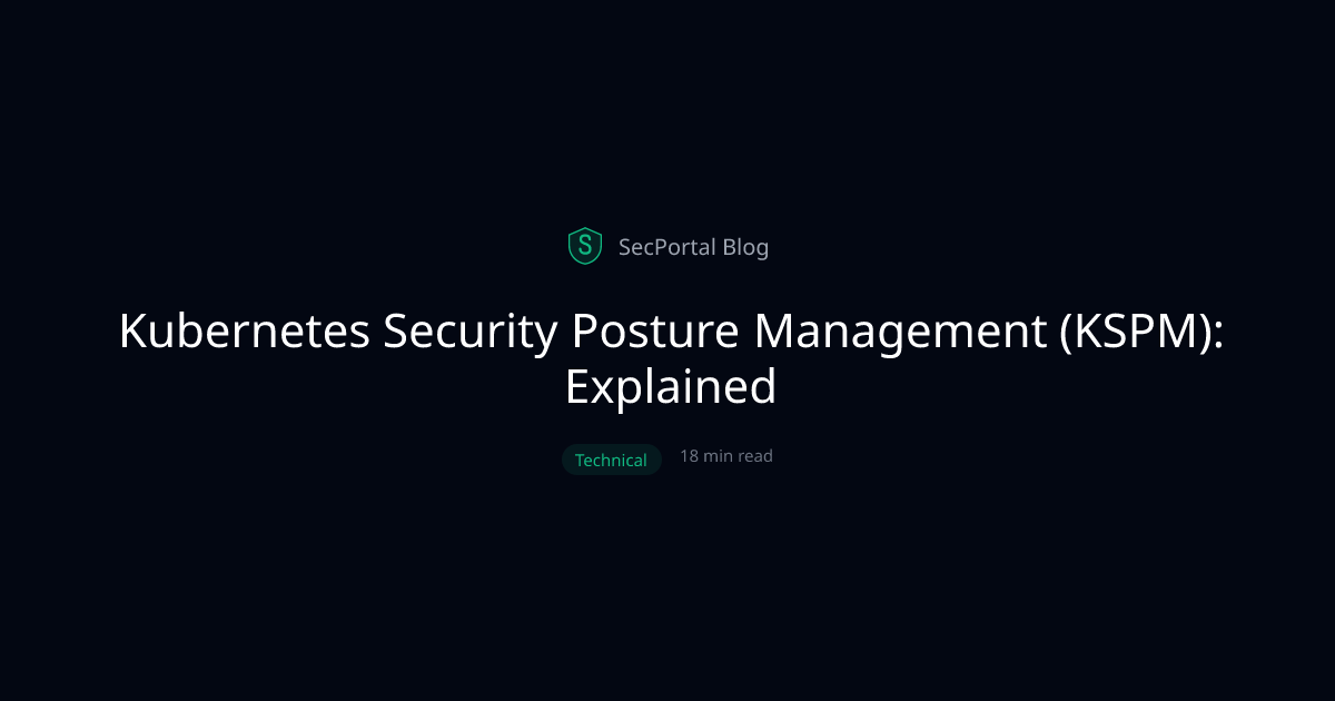 Kubernetes Security Posture Management (KSPM): Explained