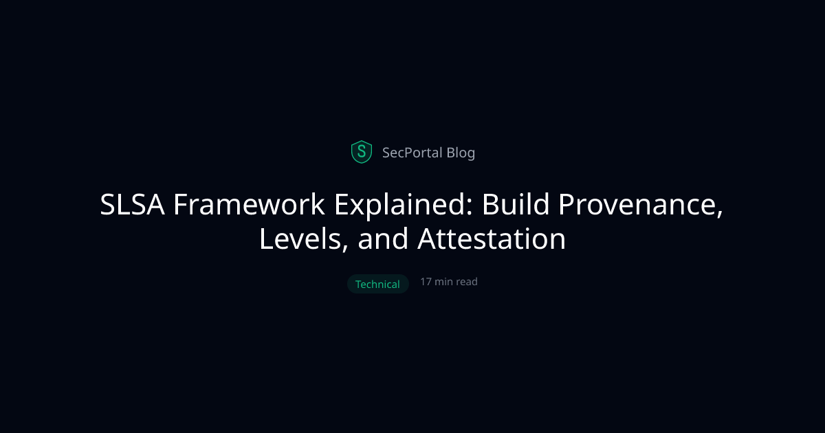 SLSA Framework Explained: Build Provenance, Levels, and Attestation