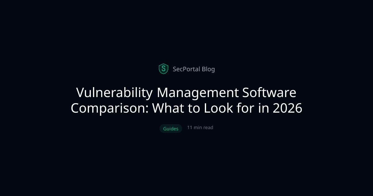 Vulnerability Management Software Comparison: What to Look for in 2026 ...